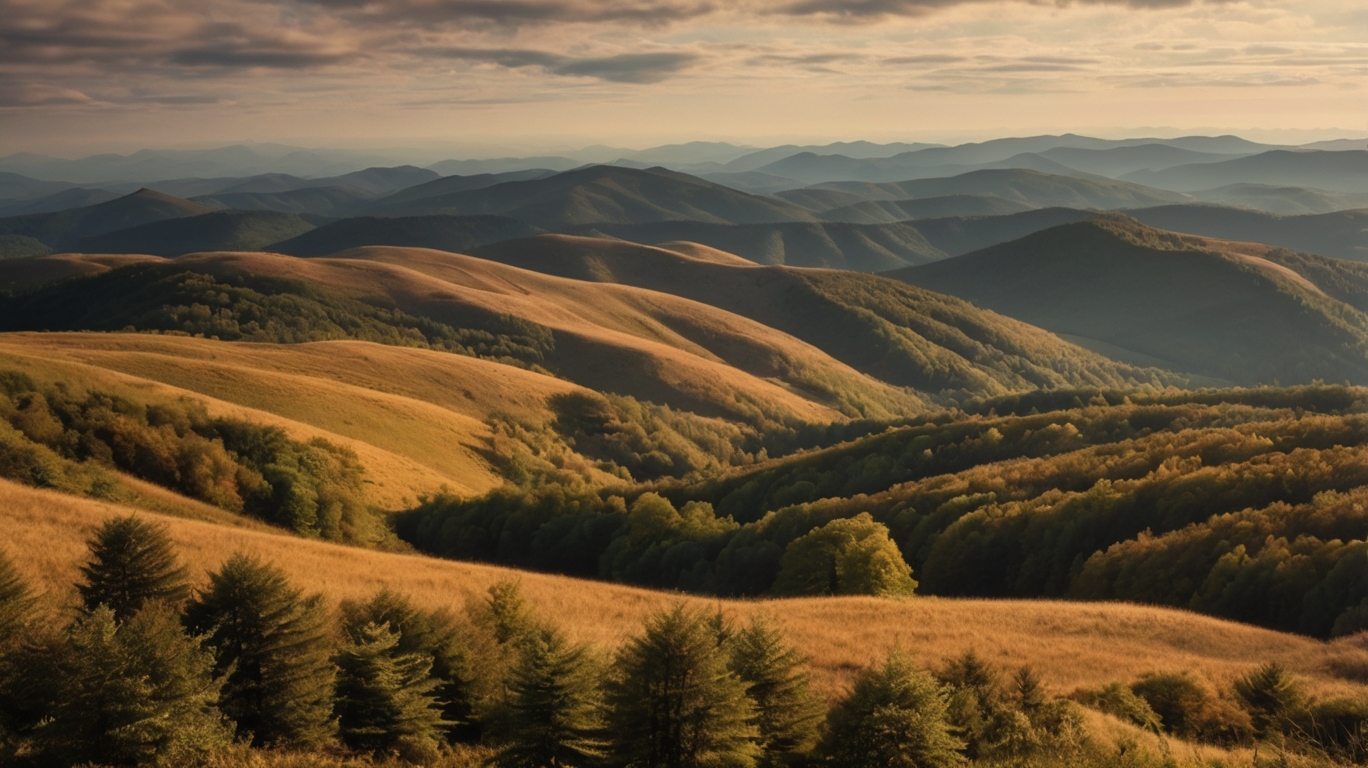 widok na bieszczadzkie góry